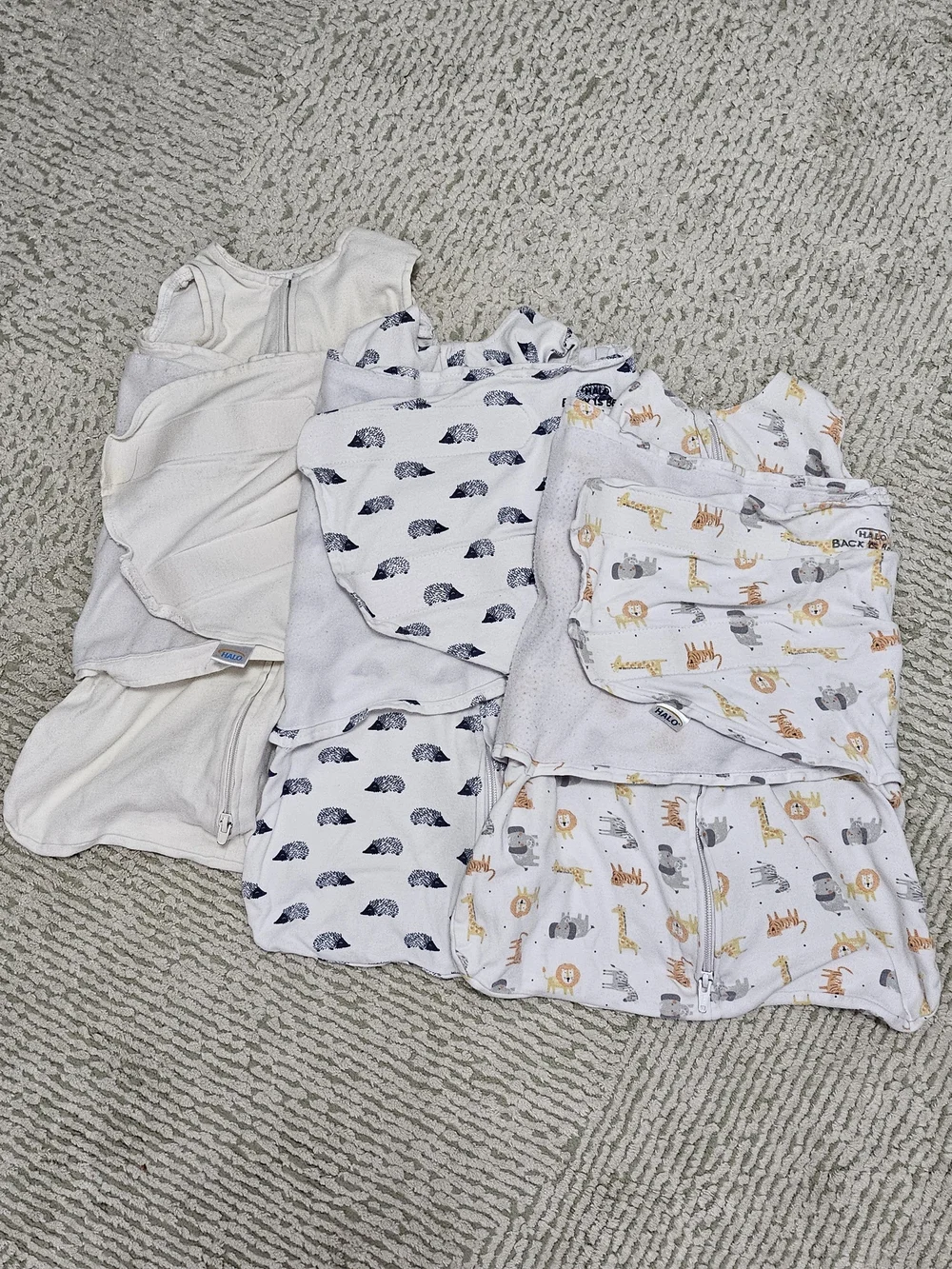 Halo 3-Pack Bundle Sleepsack Swaddle Wraps 0-3m